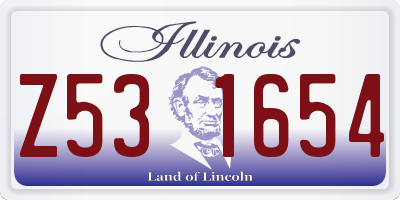 IL license plate Z531654