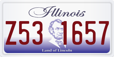 IL license plate Z531657