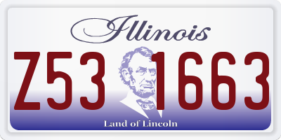 IL license plate Z531663