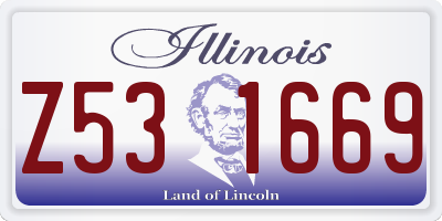 IL license plate Z531669