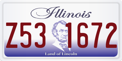 IL license plate Z531672