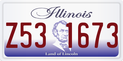 IL license plate Z531673