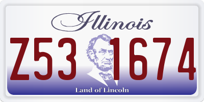 IL license plate Z531674