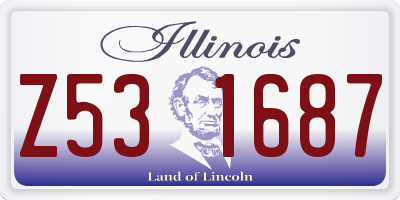 IL license plate Z531687
