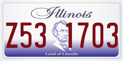 IL license plate Z531703