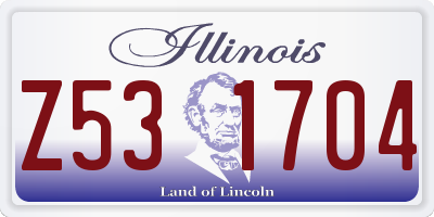 IL license plate Z531704