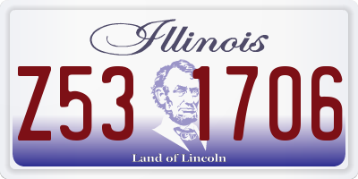 IL license plate Z531706