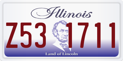 IL license plate Z531711