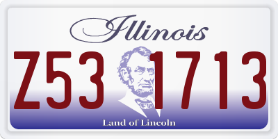 IL license plate Z531713