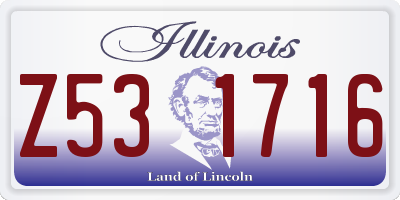 IL license plate Z531716