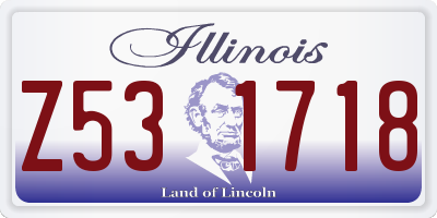 IL license plate Z531718