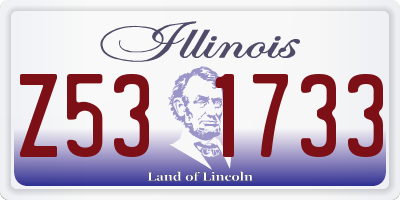 IL license plate Z531733