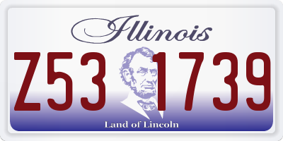 IL license plate Z531739
