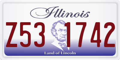 IL license plate Z531742