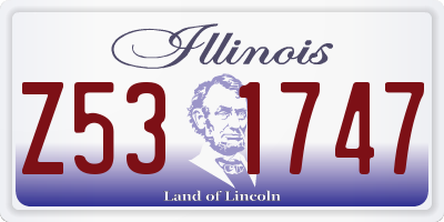 IL license plate Z531747