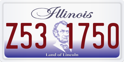 IL license plate Z531750