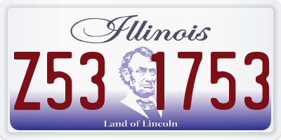 IL license plate Z531753