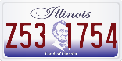 IL license plate Z531754