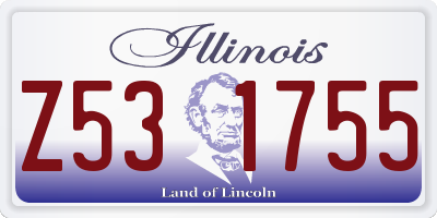 IL license plate Z531755