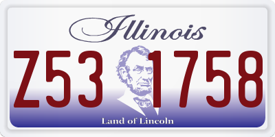 IL license plate Z531758