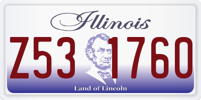 IL license plate Z531760