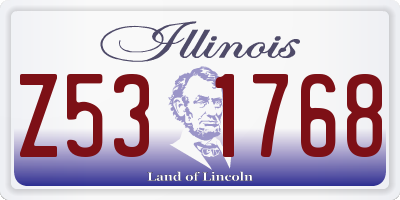 IL license plate Z531768