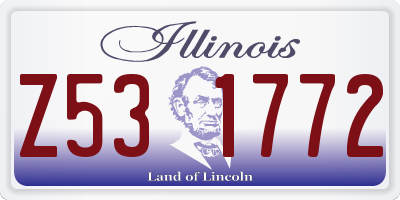 IL license plate Z531772