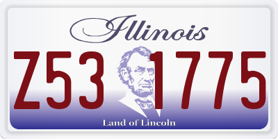 IL license plate Z531775