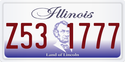 IL license plate Z531777