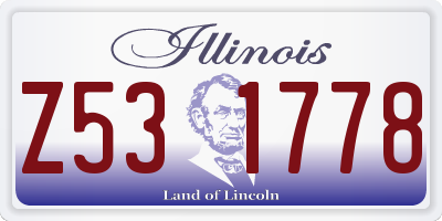 IL license plate Z531778