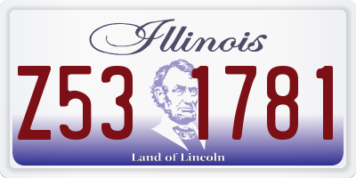 IL license plate Z531781