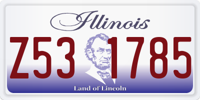 IL license plate Z531785