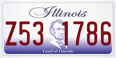 IL license plate Z531786