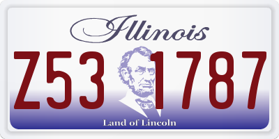 IL license plate Z531787