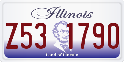IL license plate Z531790