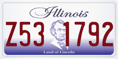IL license plate Z531792