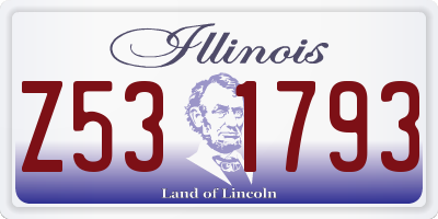 IL license plate Z531793