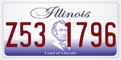 IL license plate Z531796