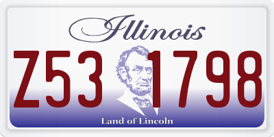 IL license plate Z531798