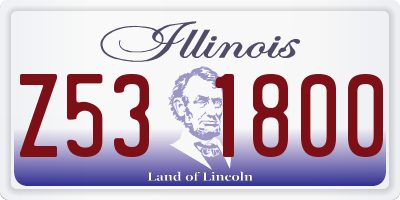 IL license plate Z531800