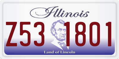 IL license plate Z531801
