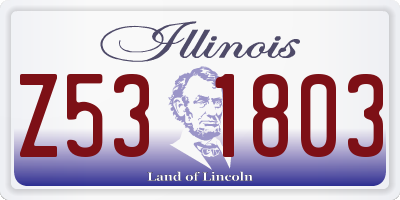 IL license plate Z531803