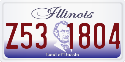 IL license plate Z531804