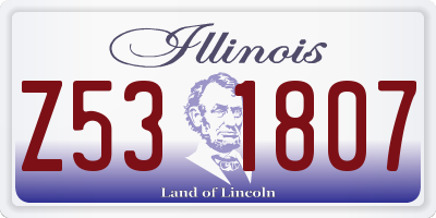 IL license plate Z531807