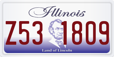 IL license plate Z531809