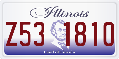 IL license plate Z531810
