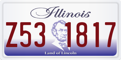 IL license plate Z531817
