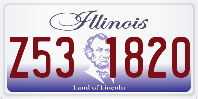 IL license plate Z531820