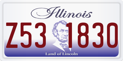IL license plate Z531830
