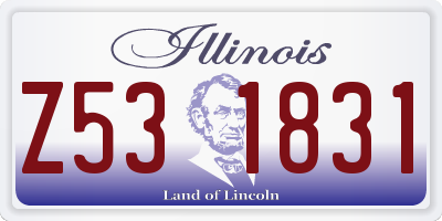 IL license plate Z531831